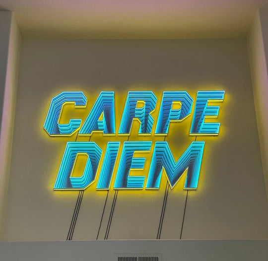 3D infinity mirror LED sign for music and entertainment venues