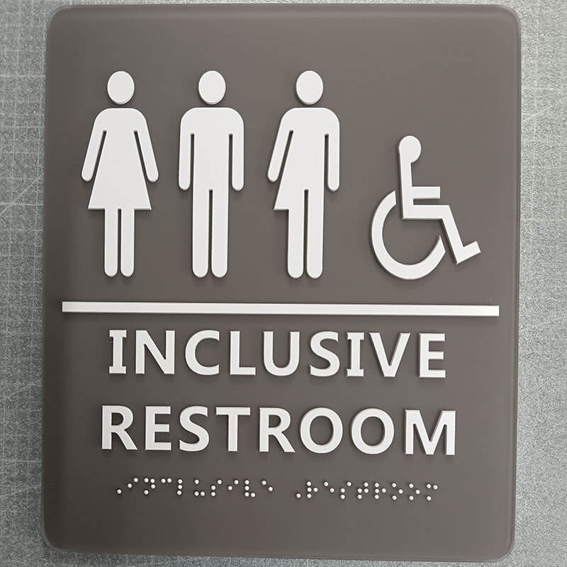 ADA compliant braille signs Blind convex touch signs for hotels
