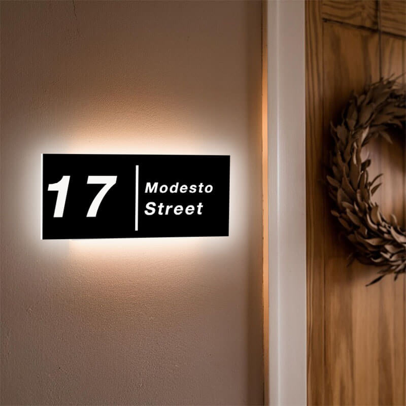 Led Backlit House Numbers Lighted house Numbers