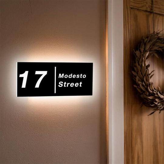Led Backlit House Numbers Lighted house Numbers