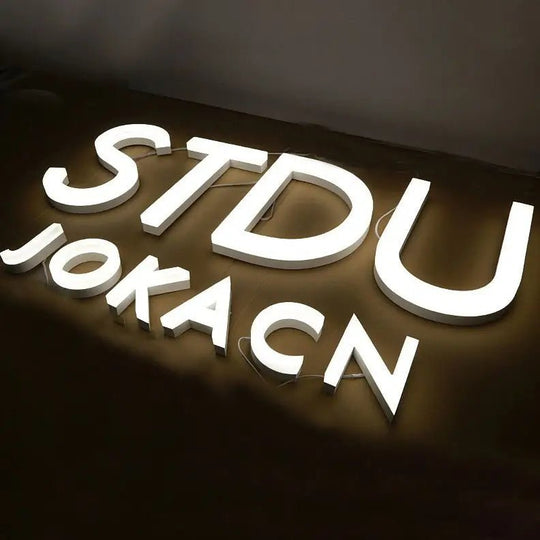 CNC-cut full lit acrylic signage letters
