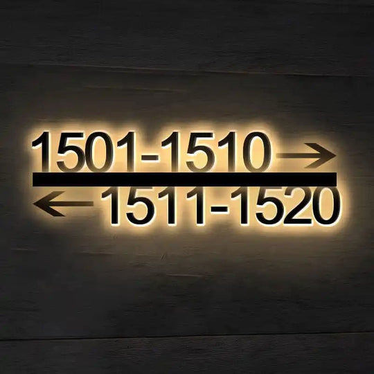 Commercial Address Plaque – High-End LED Illuminated Numbers