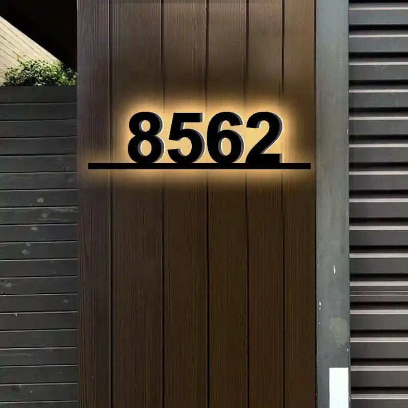 Commercial grade illuminated house numbers for apartment buildings