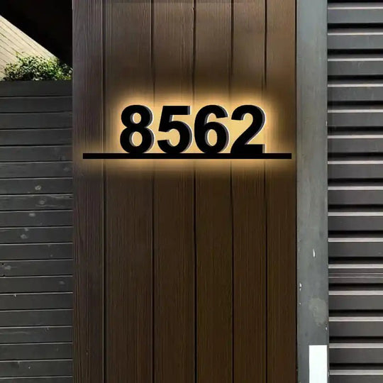Commercial grade illuminated house numbers for apartment buildings