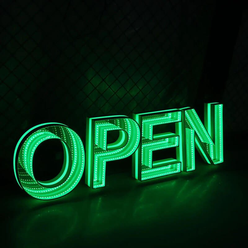 3D mirror sign for office or business branding