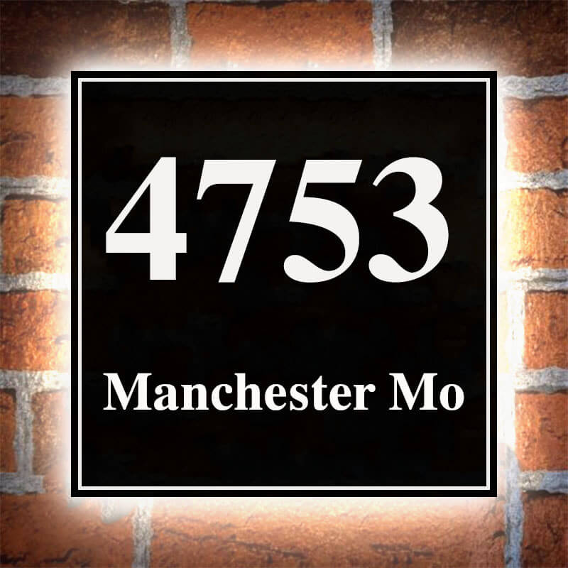 Custom Address Signs Incorporate your home Modern Lights Illuminated Address Number