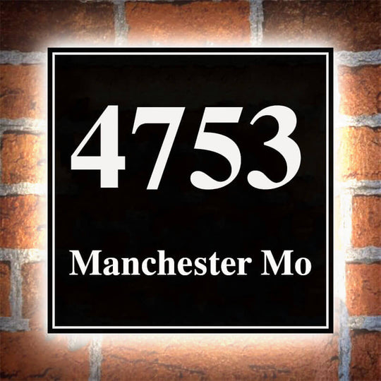 Custom Address Signs Incorporate your home Modern Lights Illuminated Address Number