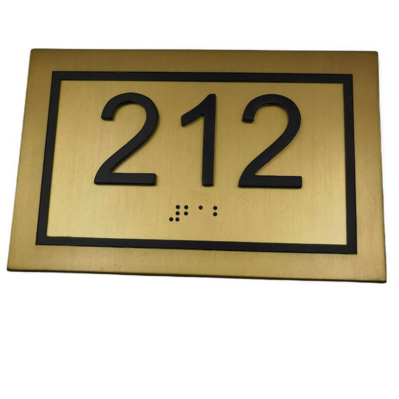 Custom Braille Signs  Stainless steel braille door signs for blind accessibility