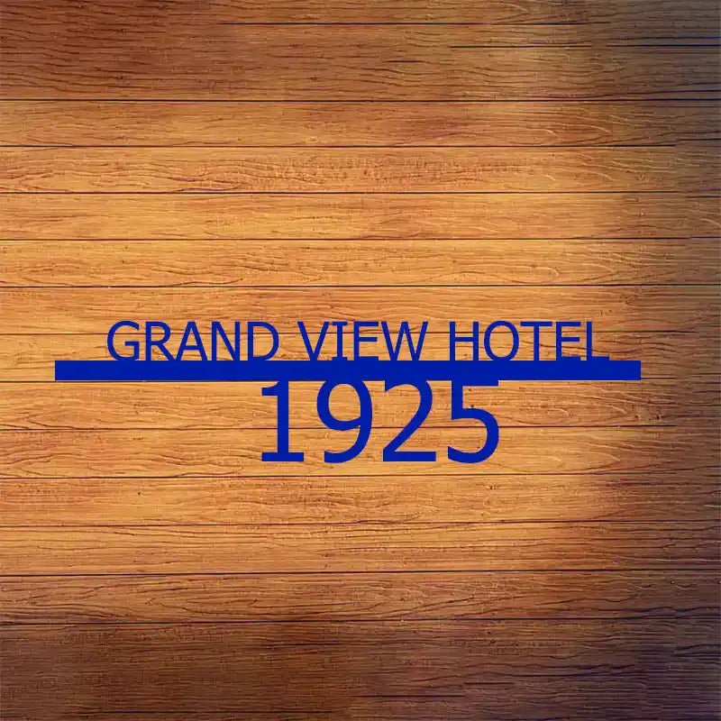 Custom Lighted Hotel Address Sign - Easy Installation