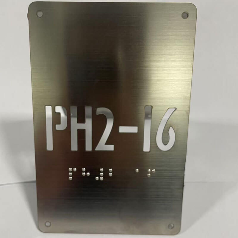 Custom Text ADA Braille Office Signs Custom braille room number signs