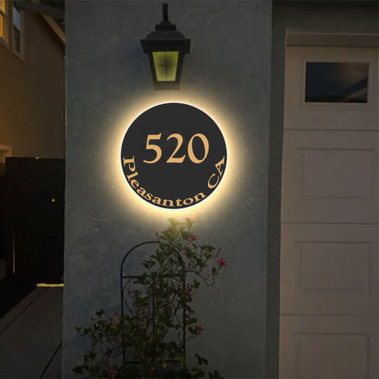 Custom Illuminated Address Signs Lighted Address Signs 12 V DC Custom Illuminated LED Lighted Address Plaque