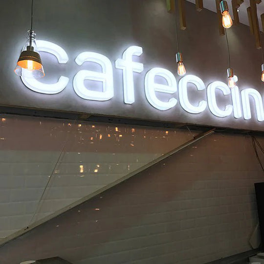 Custom acrylic logo signs with LED lights