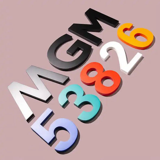 metal numbers large