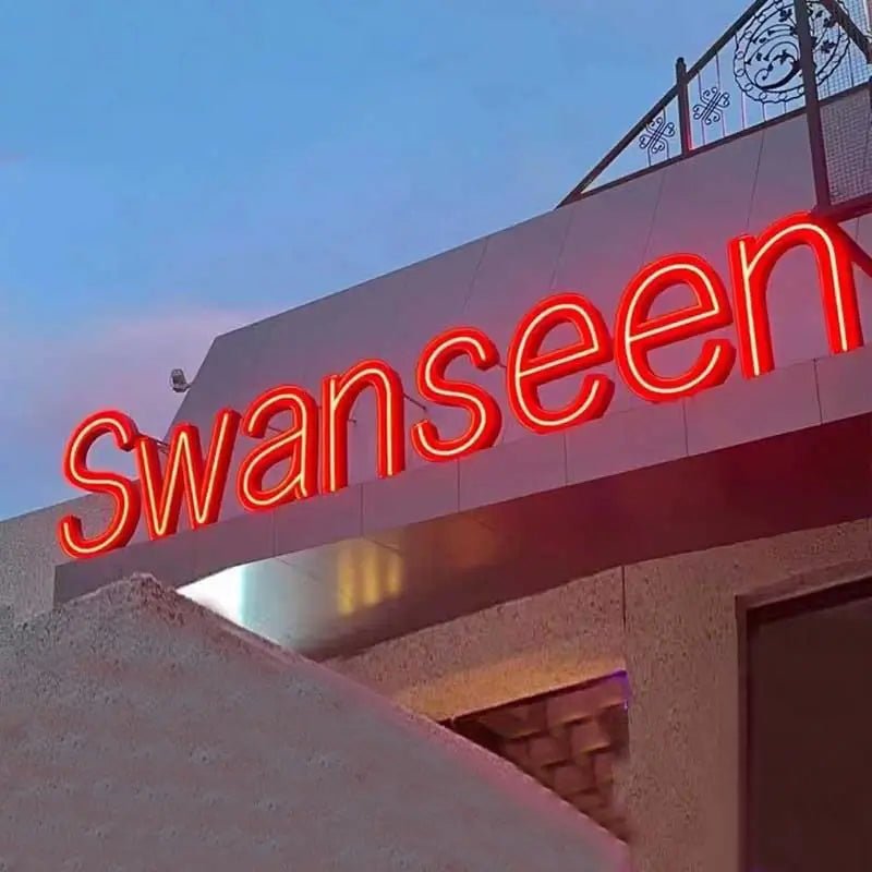 Custom neon marquee letters for business signage