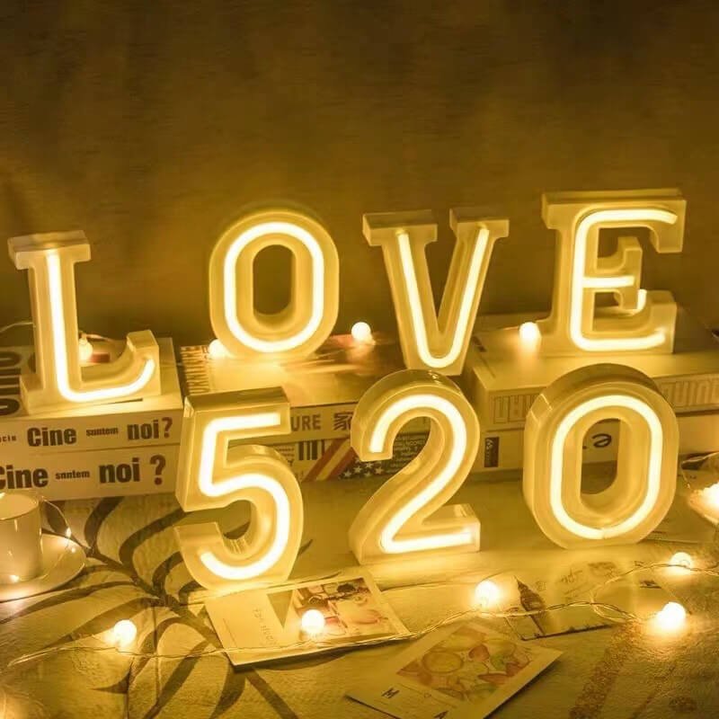 LED neon letters signs with customizable colors