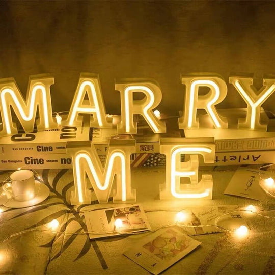 LED neon letters signs for weddings and events