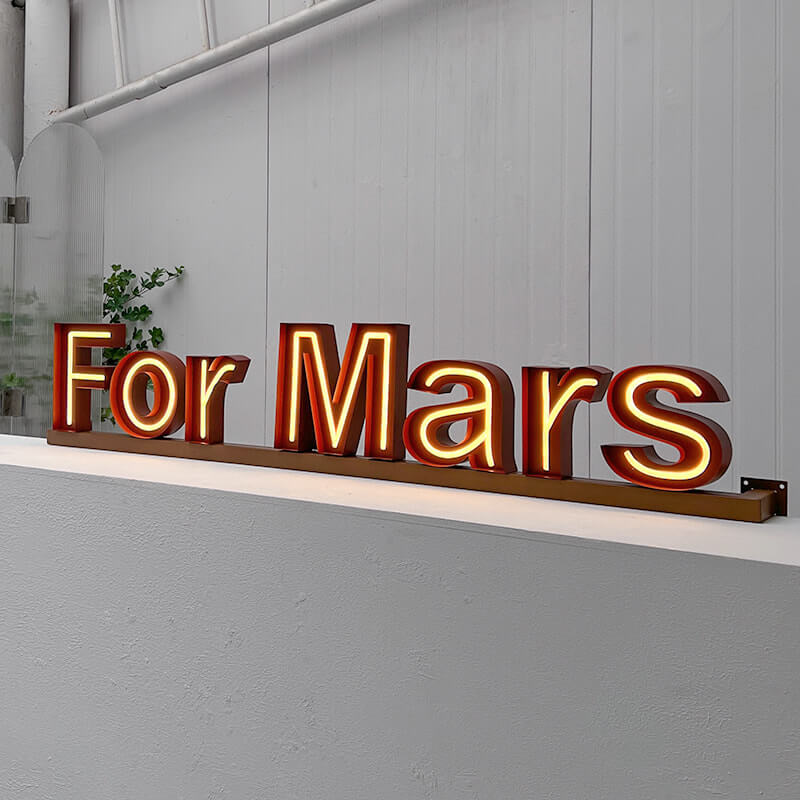 LED neon letters signs with dimmable brightness