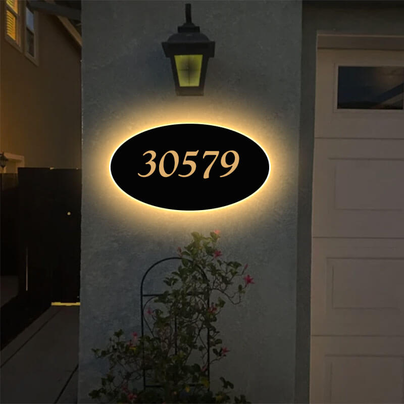 DIY Custom Laser Cut House Number Sign Illuminated Address Signs house signs address numbers