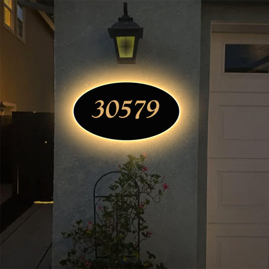DIY Custom Laser Cut House Number Sign Illuminated Address Signs house signs address numbers