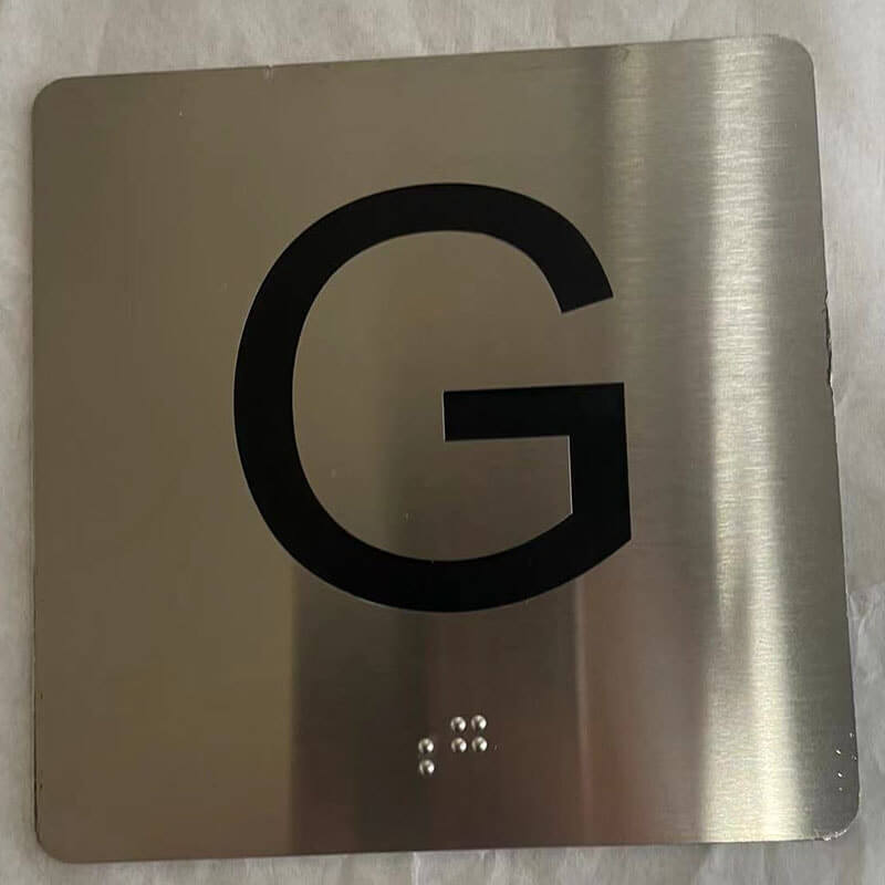 Design custom Braille signs Custom stainless steel braille signs