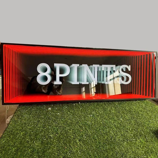 Dimmable Infinity Light - Custom LED Mirror Name Sign, 3D Neon Wall Decor Adjustable Brightness for Bedroom, Perfect Gift