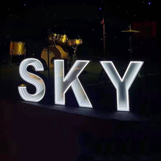 Durable aluminum infinity mirror LED channel letters