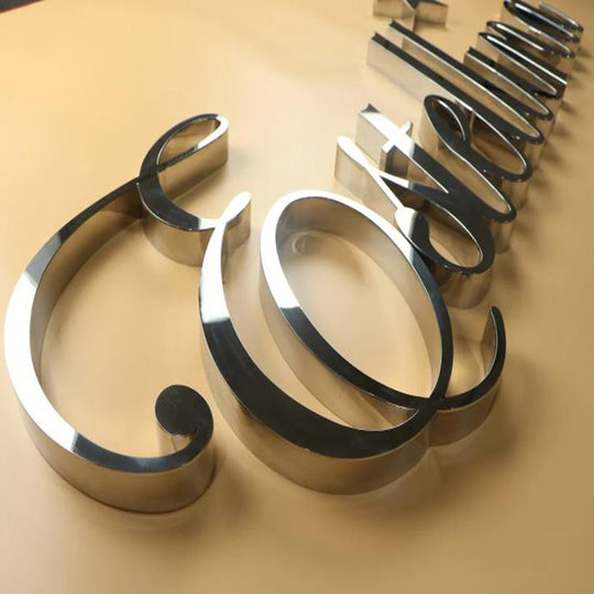 Durable outdoor business signs stainless steel custom company logos