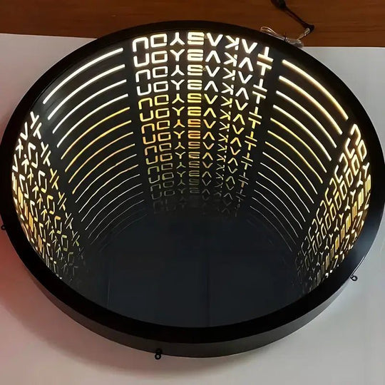 Elegant infinity mirror light box sign for upscale venues