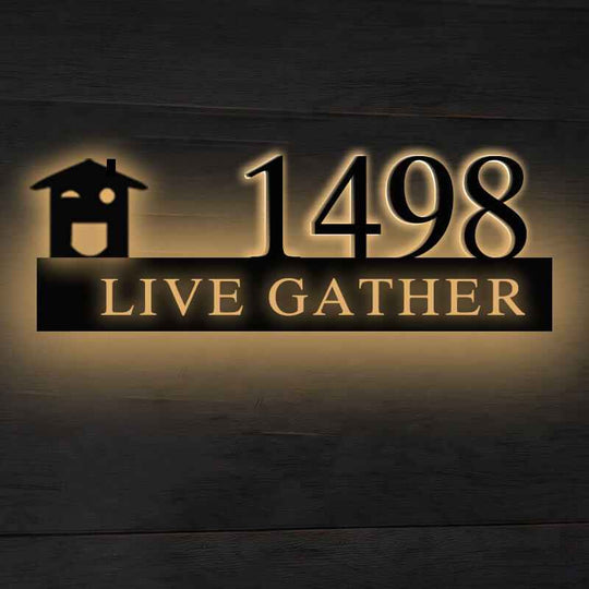 Fade-Proof Illuminated Address Sign – UV-Resistant Coating