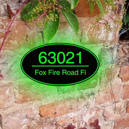 Aluminium Lighted Address Plaque led lightbox plaque solar light for mailbox numbers