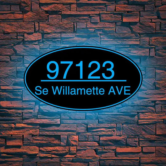 Custom Illuminated Address Signs Backlit solar house number light led light box address plaque