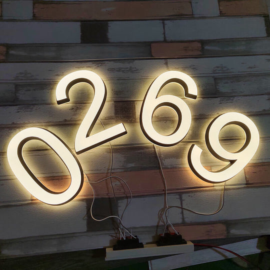 illuminated address numbers Eco-friendly LED house number signs solutions