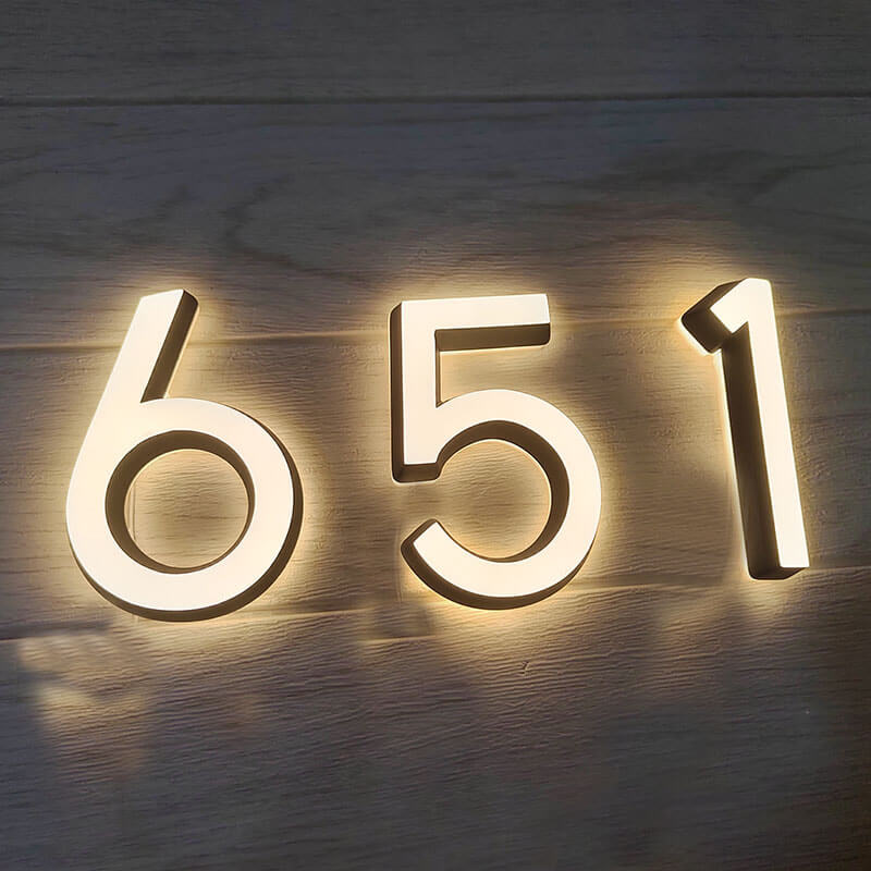 illuminated address sign Address plaques with LED lighting