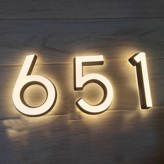 illuminated address sign Address plaques with LED lighting