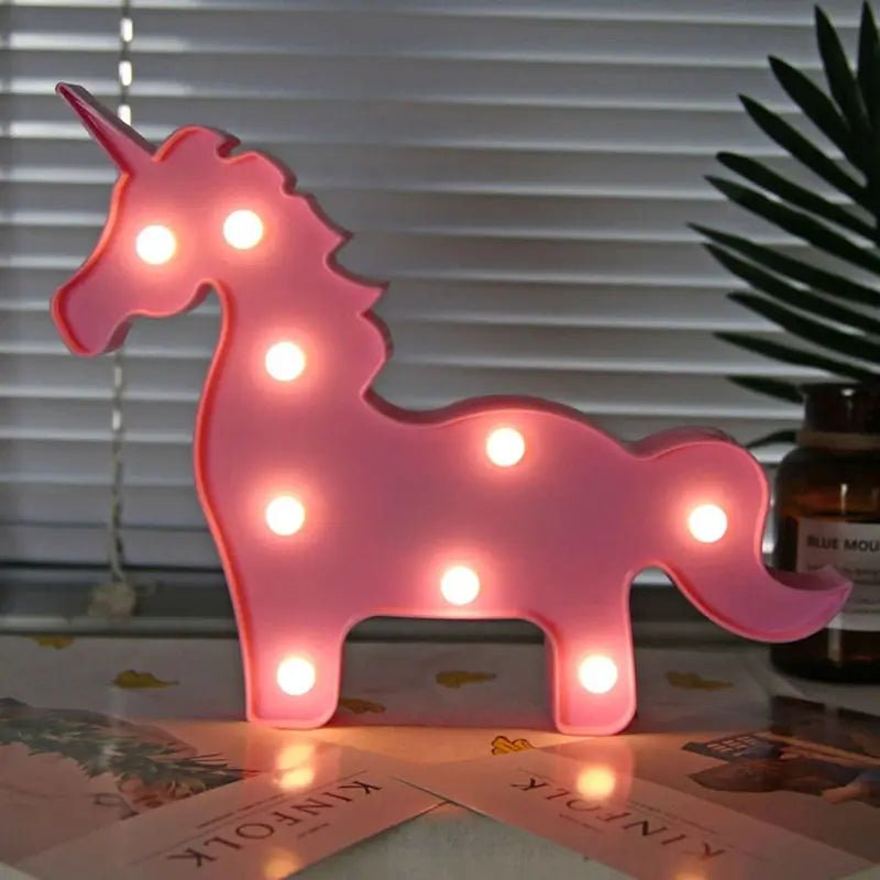 Glow-in-the-dark marquee letters for kids' room