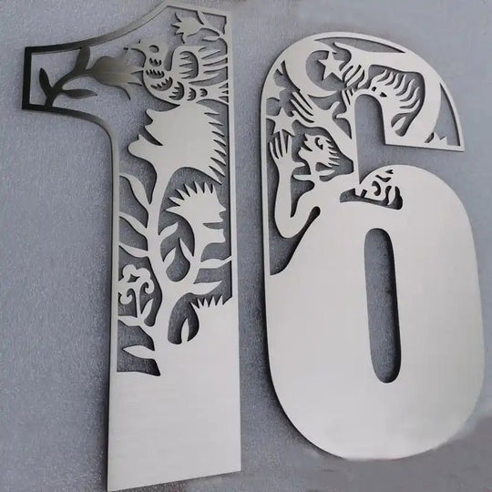Metal address number panels