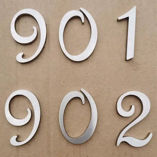 Aluminum house number plaques