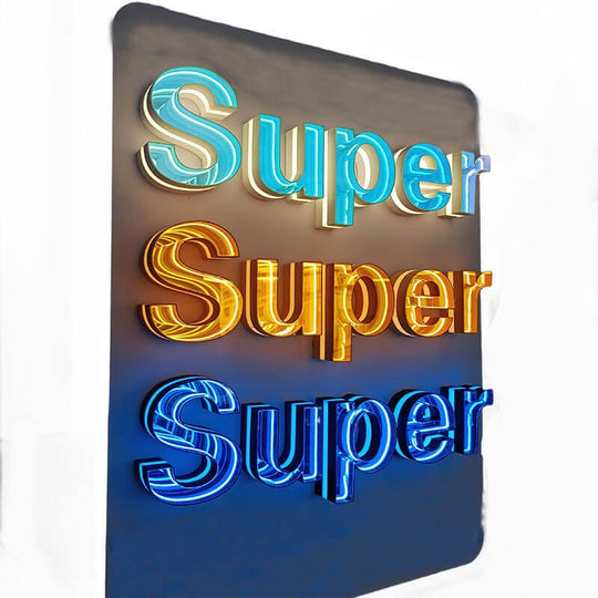 High-quality 3D LED infinity mirror sign for businesses