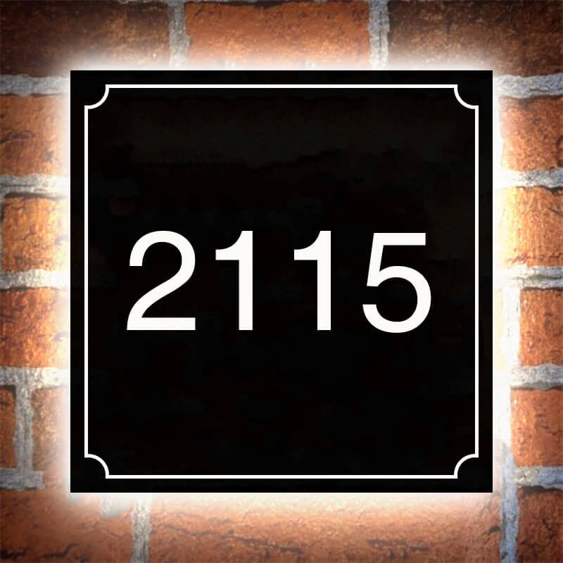 House Numbers For Outside Solar Powered Contemporary LED Lighted House Number