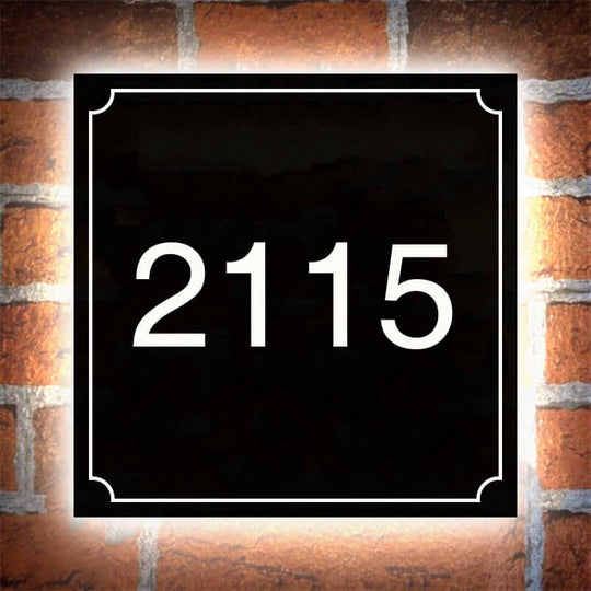 House Numbers For Outside Solar Powered Contemporary LED Lighted House Number