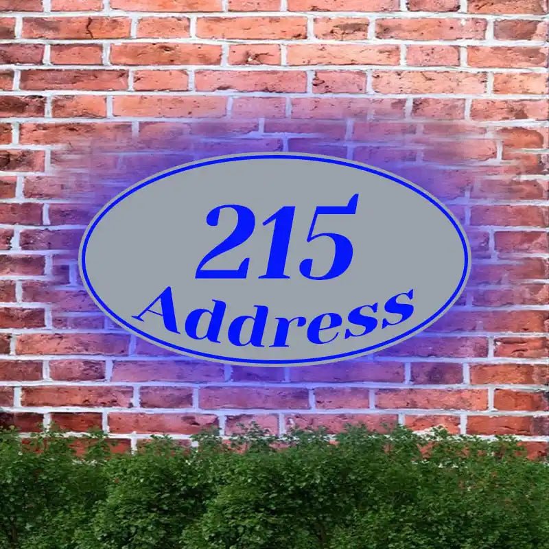 led mailbox numbers lighted address sign oval led light box plaques