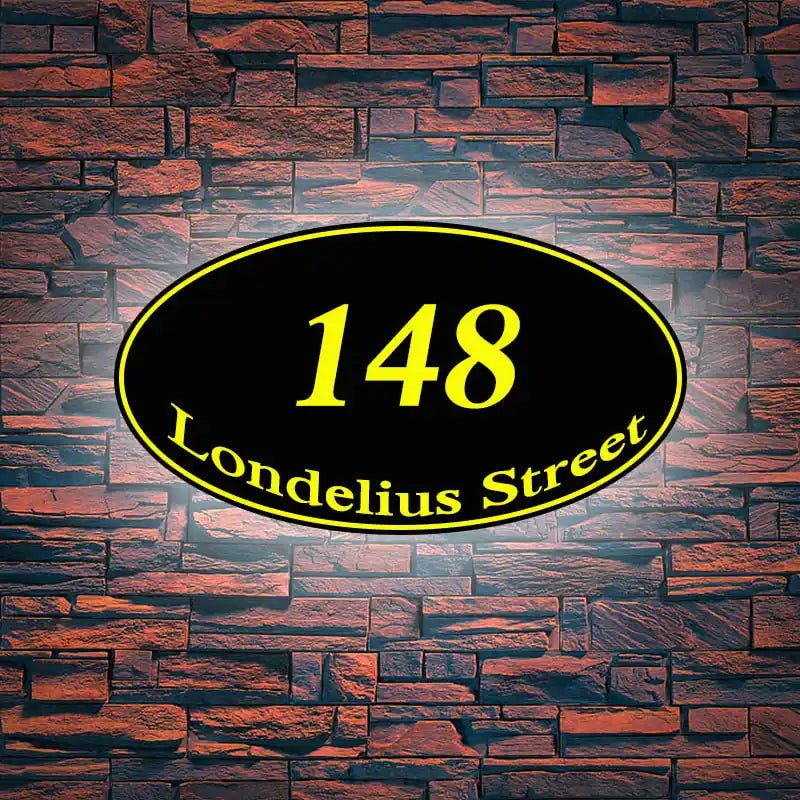 led light box plaque Outdoor Waterproof, Illuminated LED Address Numbers for Yard Home address sign for house with light