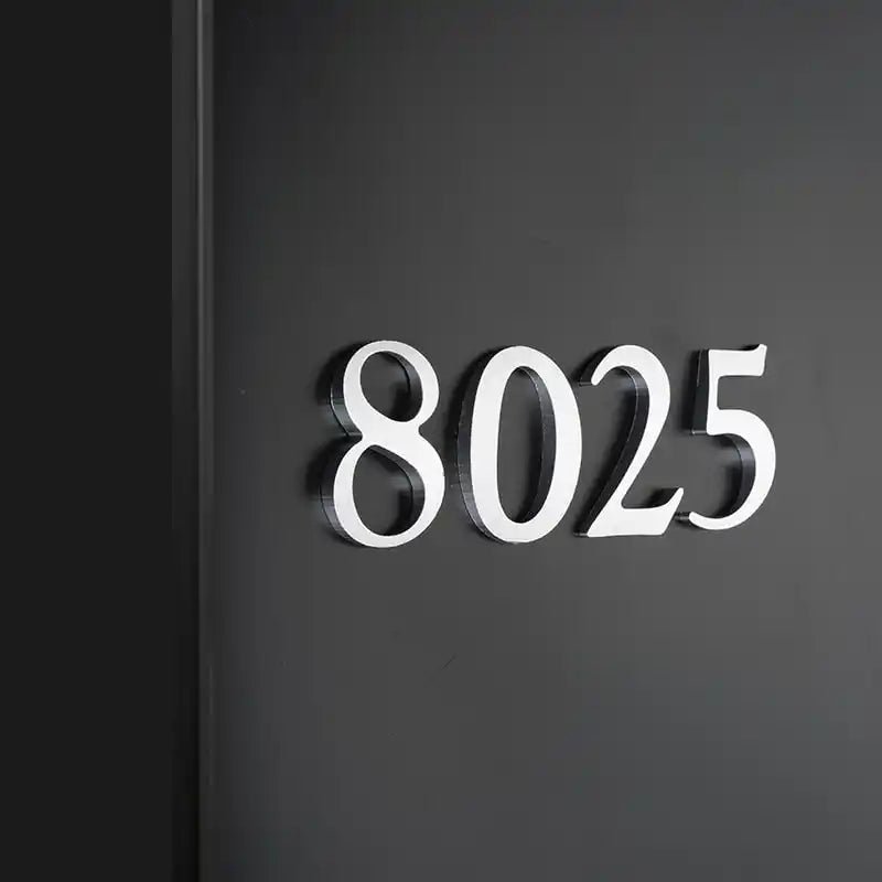 steel address sign