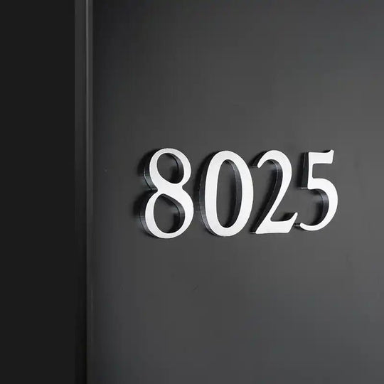 steel address sign