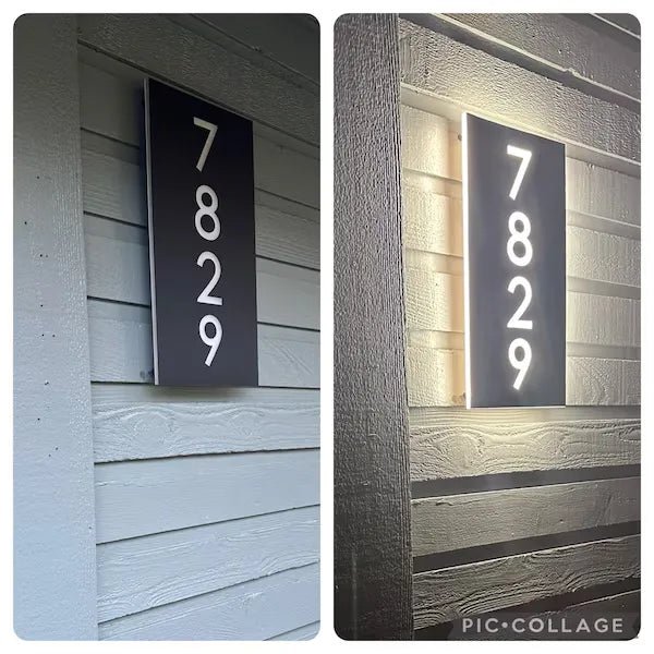 Illuminated House Numbers Solar LED Backlit House Numbers
