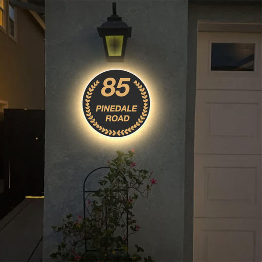 Illuminated Address Plaques Enhance Security and Visibility Lighted Address Plaque