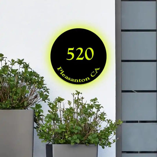 Lighted House Number Solar Powered LED BackLit House Number, Light up House Numbers numbers for outside of house