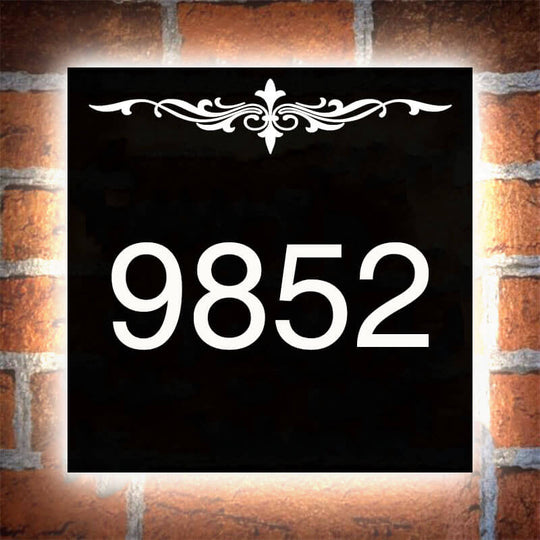 Lighted House Numbers Address Outdoor Sign Plaque backlight house numbers
