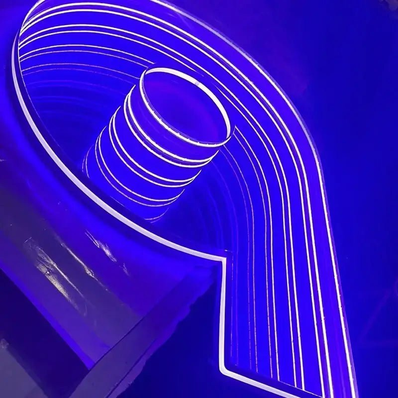 Infinity mirror LED letters with stainless steel trim