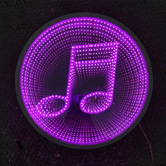 Infinity mirror light box sign for home decor and ambiance